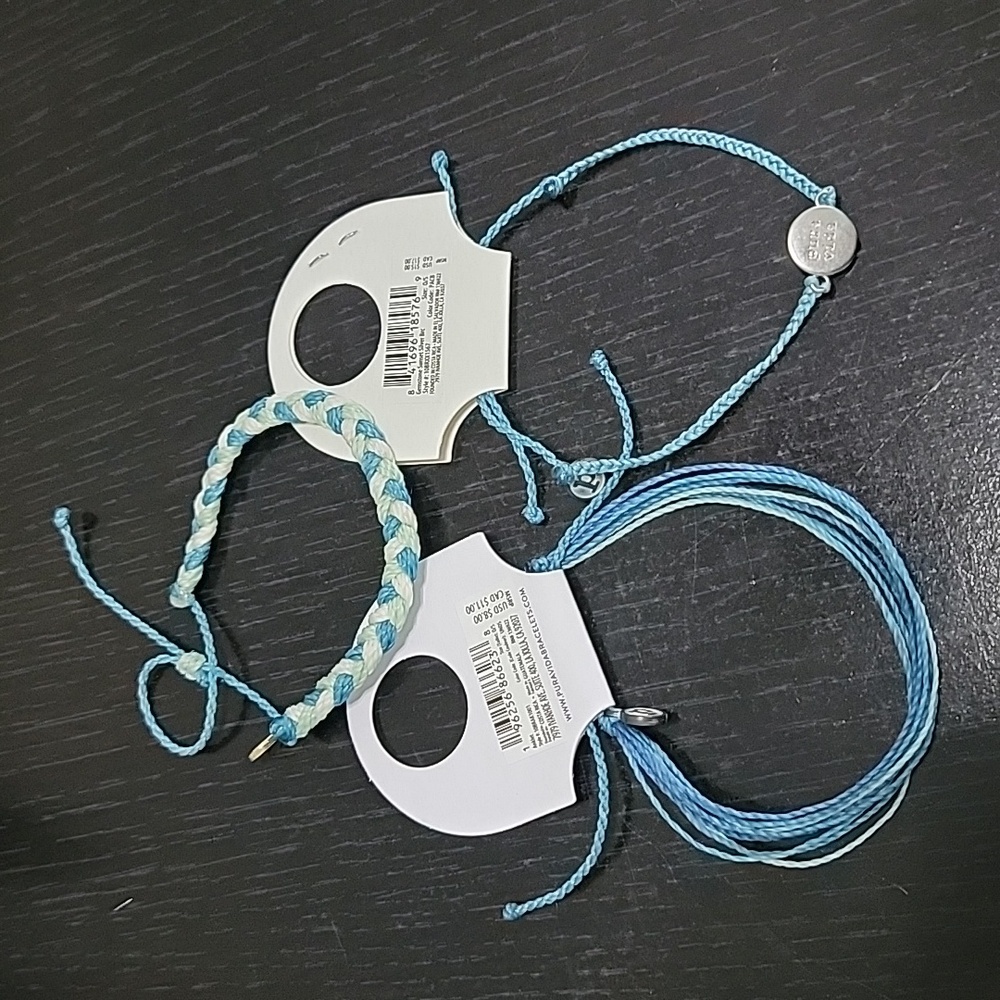 Pura Vida Bracelet and Anklet set in teal and turquoise, NWT - Picture 4 of 8